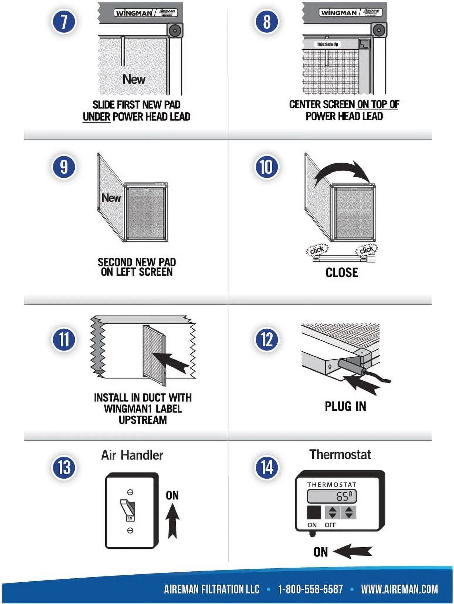 Filter - Air 14x25x1 - Wingman1 4 Changes Supply AC Furnace Year Electronic Replacement Pads