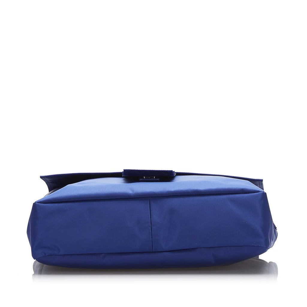 Unisex Nylon Crossbody Pre-Owned Lock Authenticated FF Crossbody Blue Fabric (Good) Bag Fendi