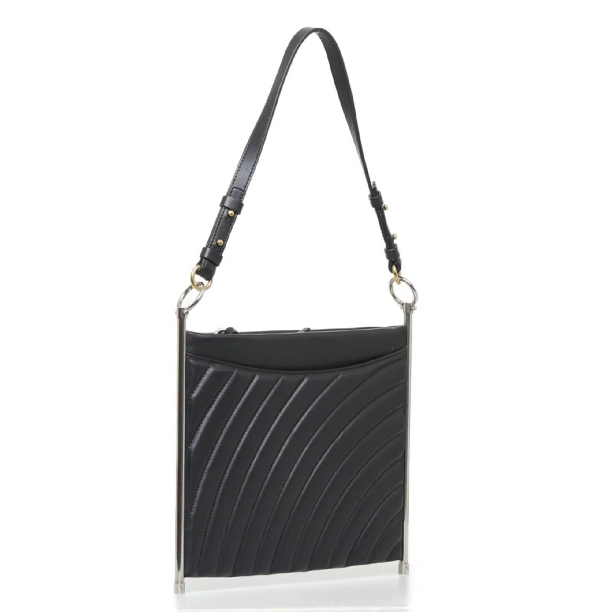 Leather Chloe Shoulder Ladies Bag Black Handbag Pre-Owned Chloé Roy (Good)