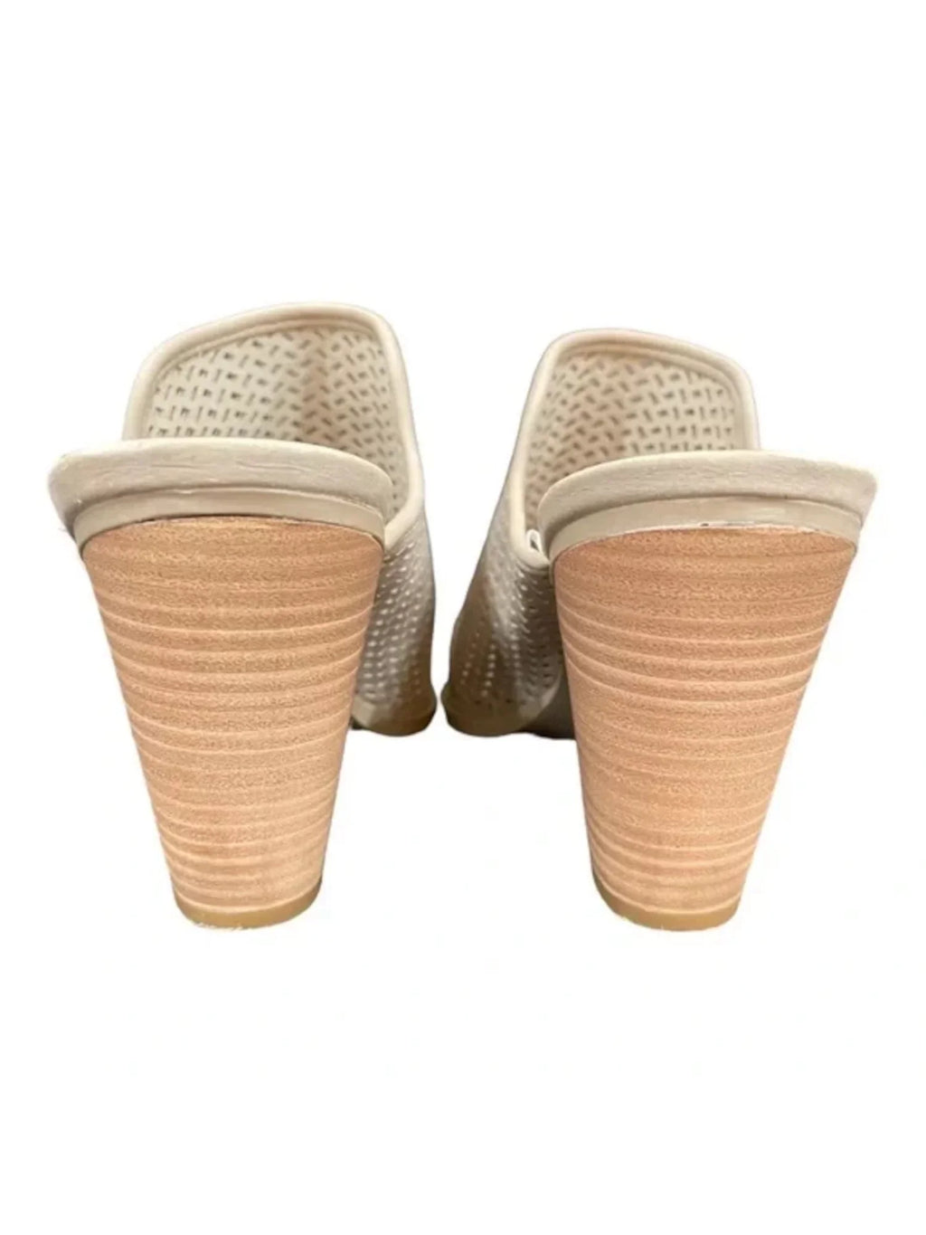 Heeled Woven Leather Padded Hudson Block Toe Womens DOLCE Almond Mules VITA Shoes Heel Ivory Slip On 9