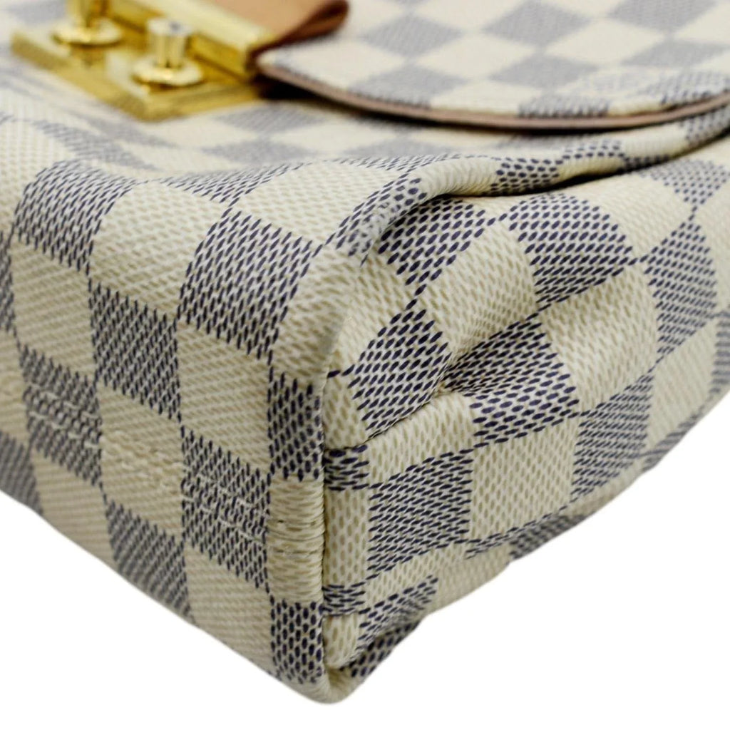 White Crossbody Azur Pre-owned Bag Damier Croisette Satchel