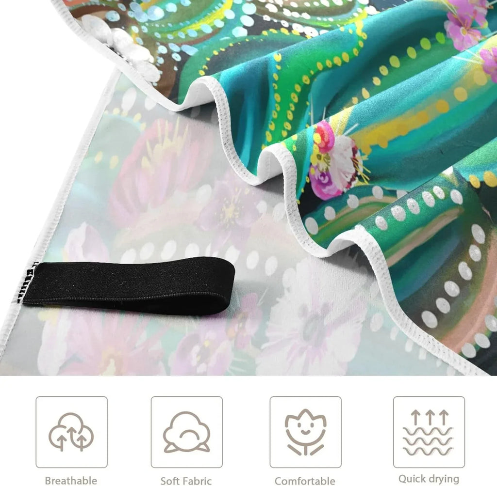 Quick Oversized Bestwell Travel Camping Succulent Dry Beach Swimming Compact Cactus Holiday（251） Lightweight - - Towel Super Absorbent Towel for Towels