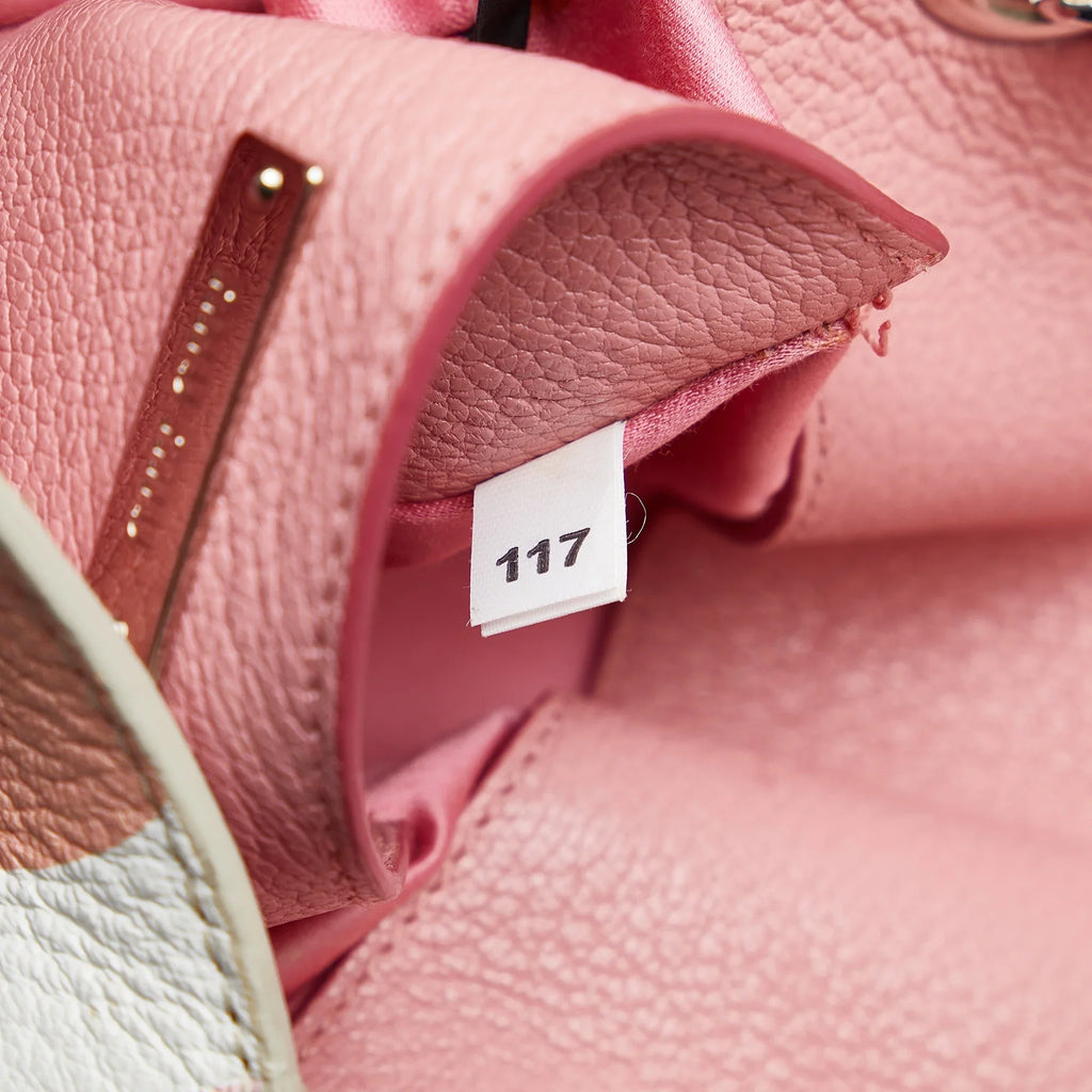 Miu Pink Pre-Owned Calf Authenticated Miu Crossbody Flower Unisex Crossbody Print Bag Leather (Good)