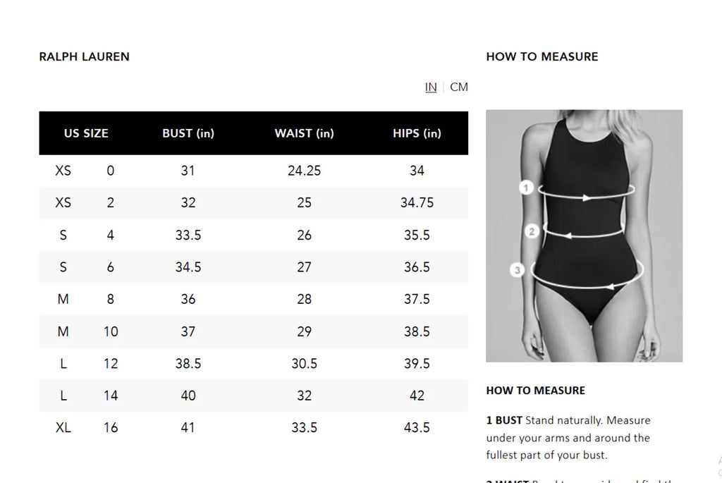 One Piece Martinique RALPH POLO Signature LAUREN Swimsuit Solids