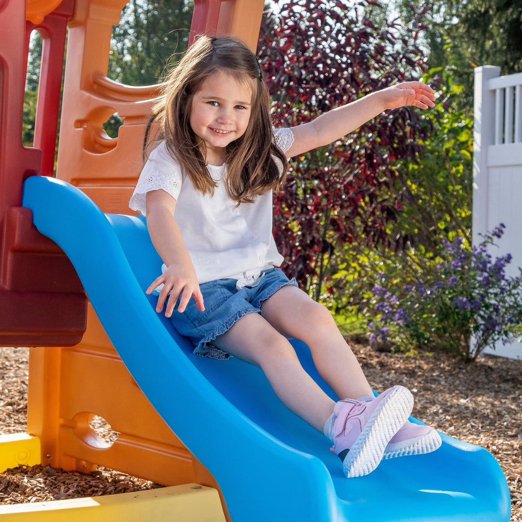 Toddlers Play Double Slide Climber, Up Step2