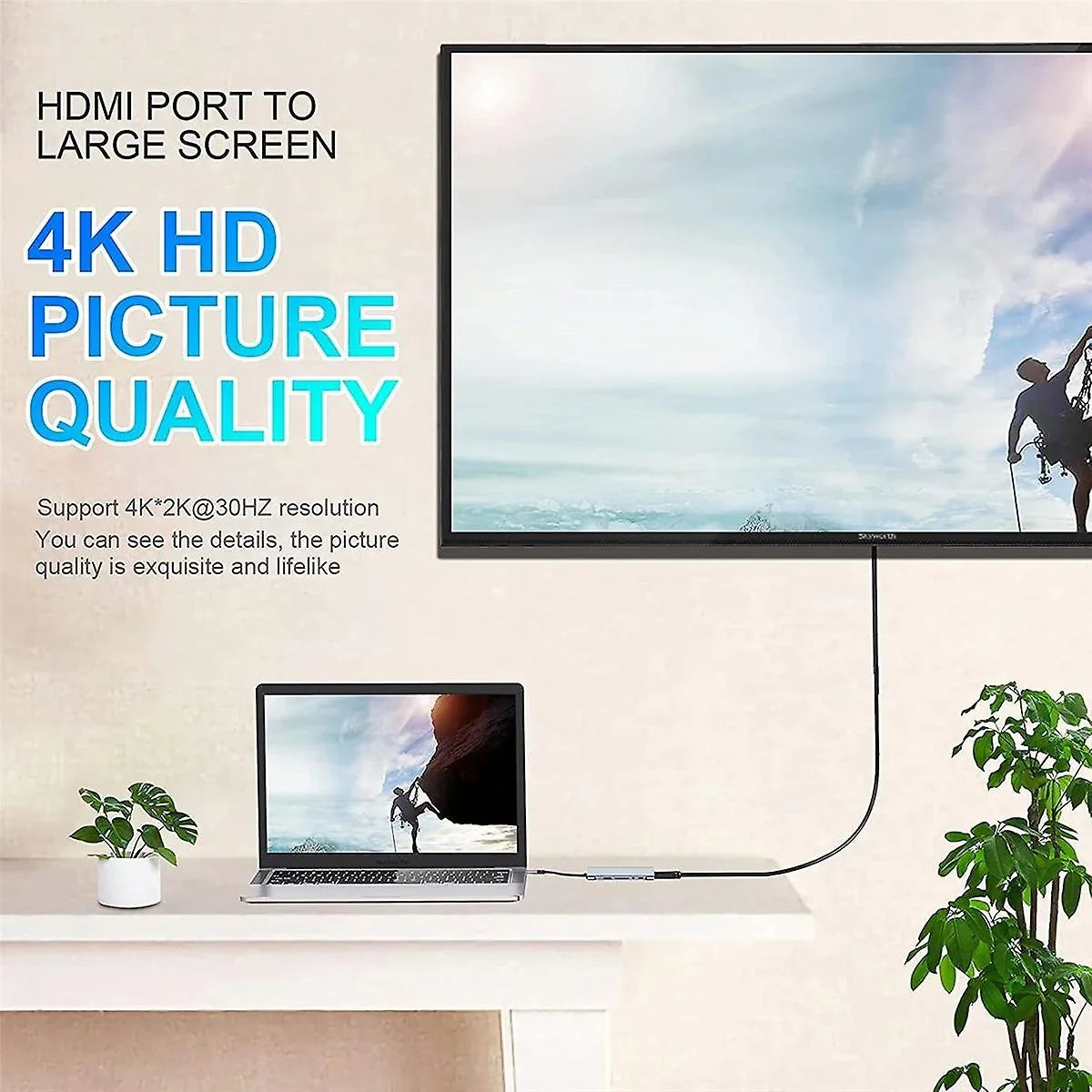 with Docking HDMI, with LAN,SD,MicroSD,Compatible A*4, VGA,Type-C Power,USB PD100W HP USB Station Laptop Pro,Air Ports Gigabit Multi-Port 11-in-1 MacBook C 3.5mm Kidsol 4K