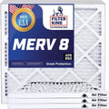 King .75" MADE 25 USA 36 x 4-PACK Filter Filters Filter | IN Pleated dimension: Furnace 25x36x1 | Air HVAC Actual | | x 8 MERV A/C