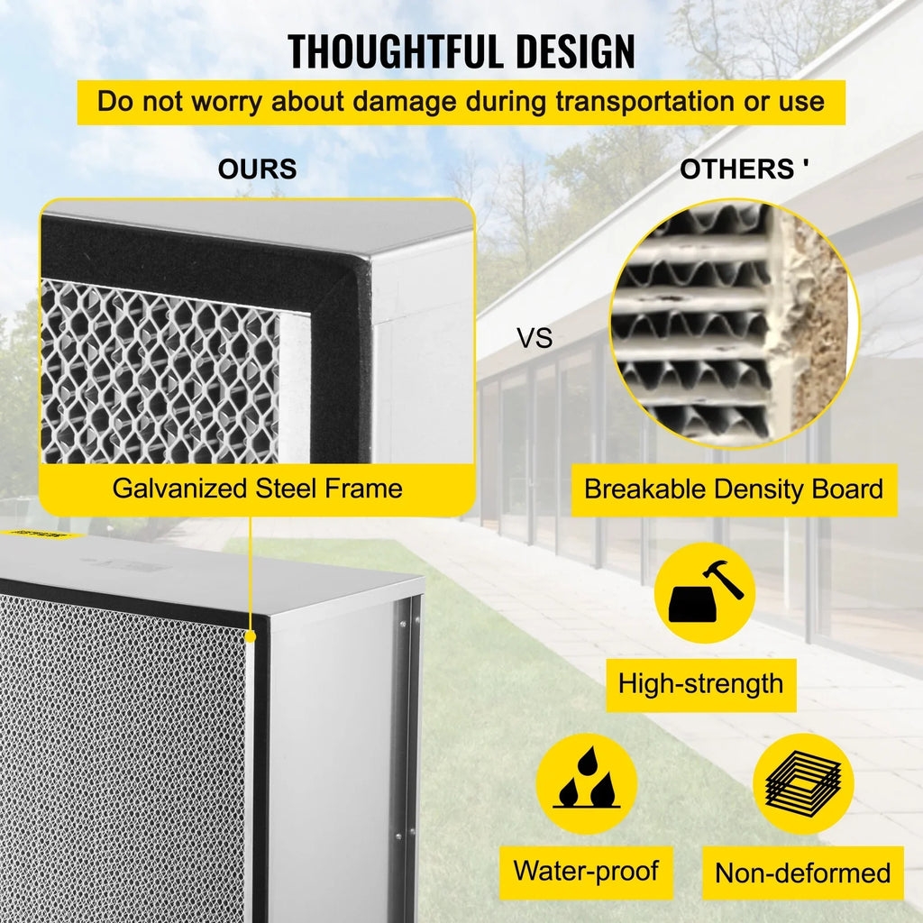 99.97% Air Pleated Filter Frame, HEPA AC Replacement, with Air Galvanized Filter, True Standard 24''x24''x11.5'' Filter Compatible Replacement Bentism Filter Durable Filter,