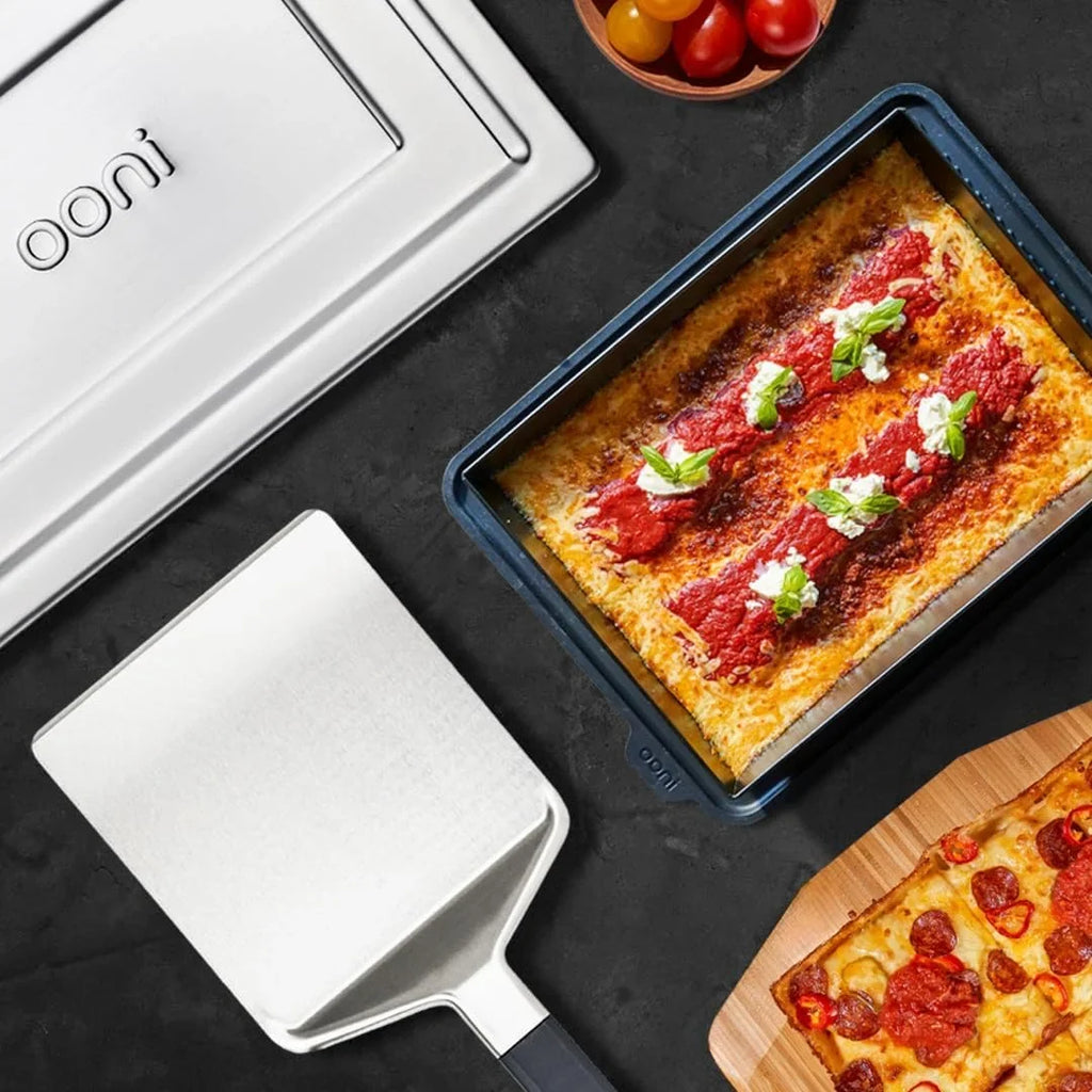 Steel Pizza Spatula Spatula, Rectangular Detroit Grill Kitchen Pizza Stainless Utensil, Oven design Accessories, Pan - Tools Pizza Cutter, Pan Spatula