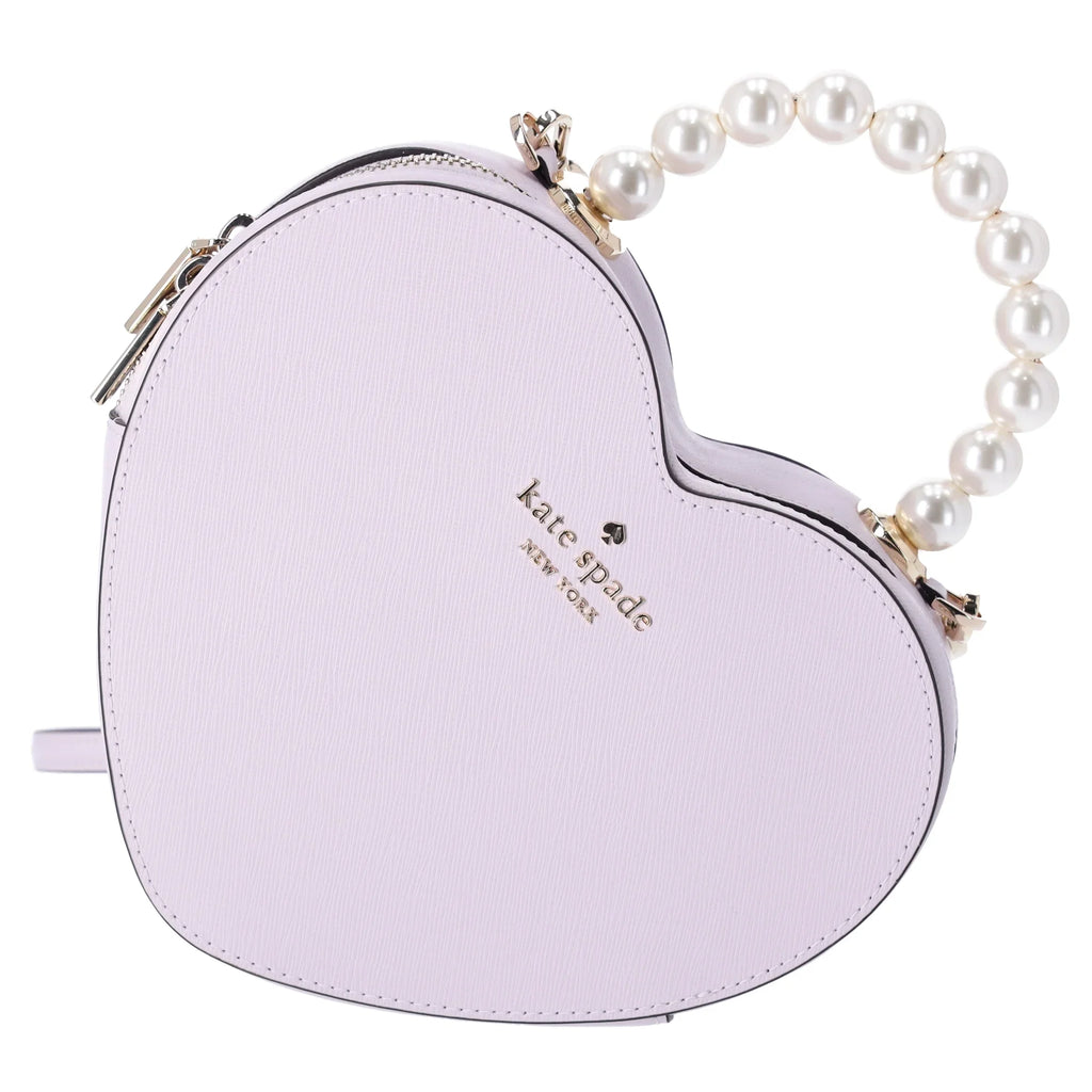 Crossbody Pearl Purse Moonlight Leather Spade Heart Kate Love Lilac Shack KF516
