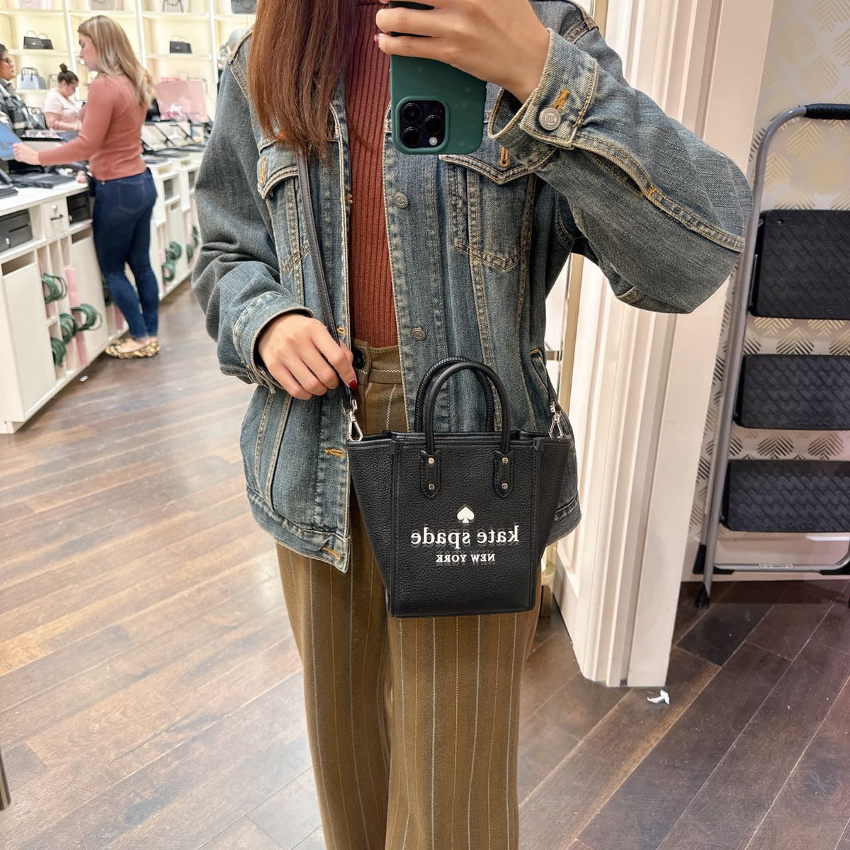 Kate K7295 Tote In Mini Black Ella Spade