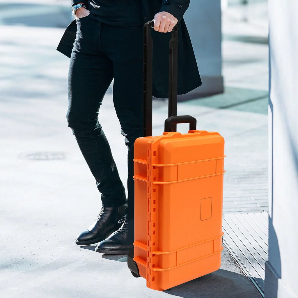 Portable Foam Portable 22" Case with Box Digital Miumaeov Case Foam Pull Camera Tool Retractable Case with IP67 Box Wheels Hard Camera Protective Handle and Case Waterproof