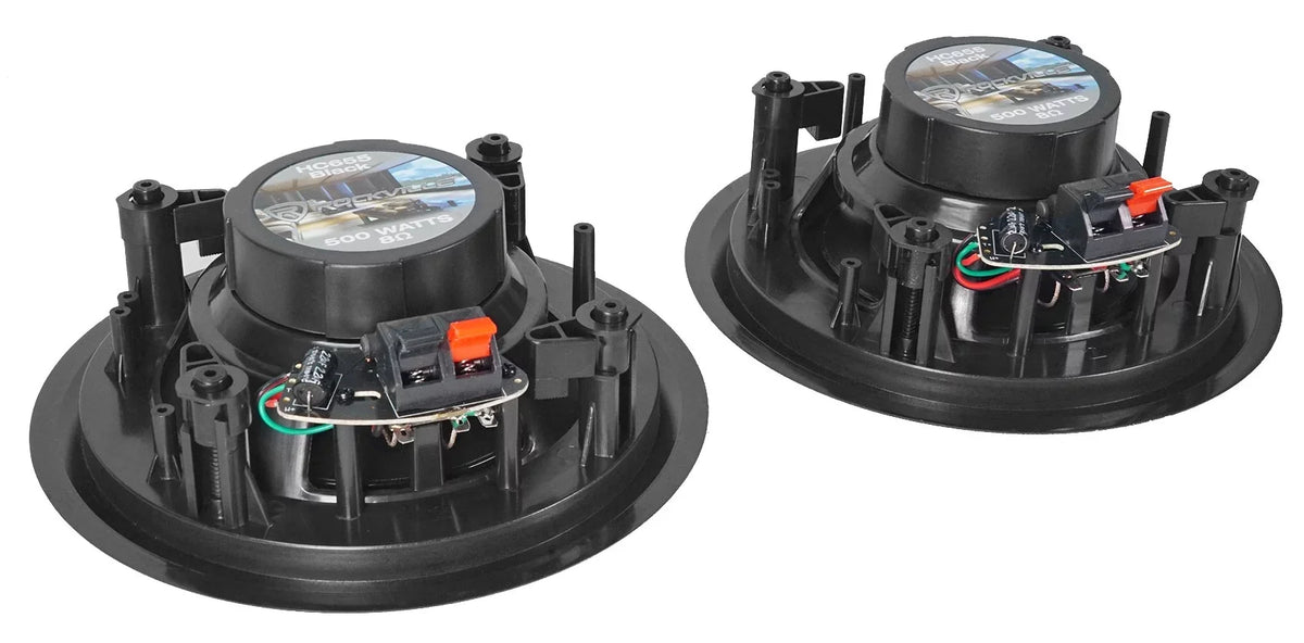 Rockville Ceiling 8" Home Speakers Black SINGMIX Receiver Bluetooth 5 Amp+(4)
