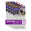 MERV Filter, 12, Filtrete Reduction, MPR 4 18x30x1 Filters Air Allergen 1500 Advanced