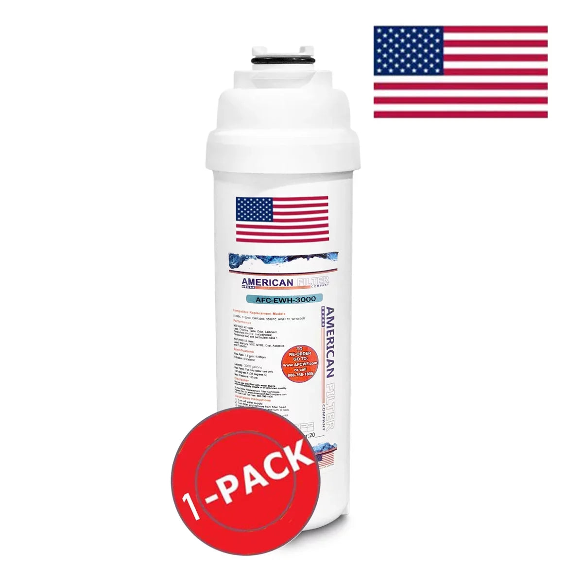 '- Made , LZWS-ERFP8-RF , Pack U.S.A. , in Compatible AFC-EWH-3000 liquid Filters Brand with # 1 - Model AFC WaterSentry®