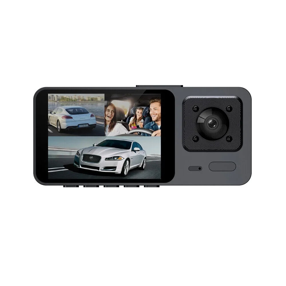 Onemayship Rear DVR Video 3 Inside Front Camera Dash Car Cam Recorder Lens G-Sensor 1080P