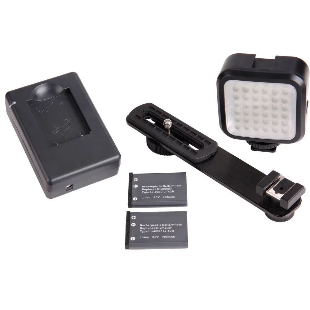 Digital (Black) + Kodak - AZ405 Extra LED PIXPRO + Kit 128GB Battery Camera