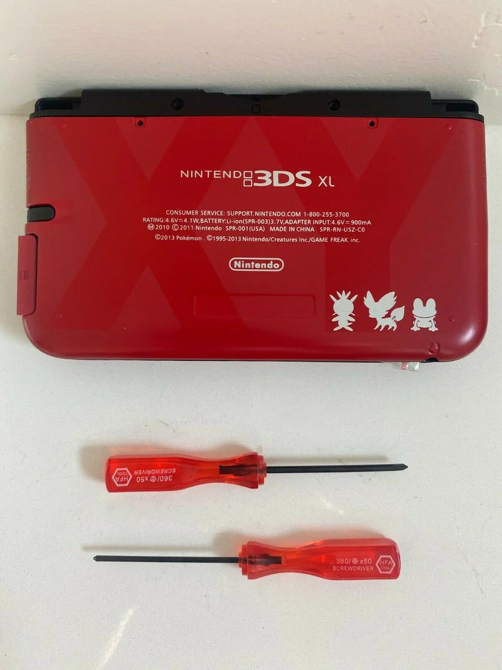 Screen Pokemon Tools XL Nintendo Shell Red Replacement for 3DS 2015 Housing