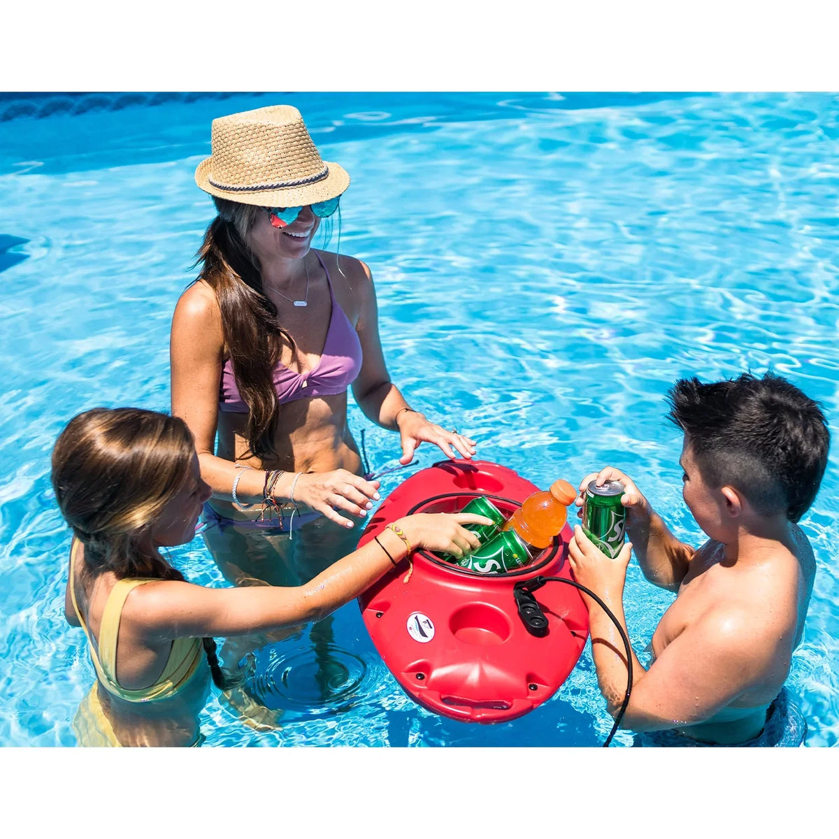 Rope 15 Beverage w/ Tow Pup Portable Floating 8' Cooler CreekKooler Quart