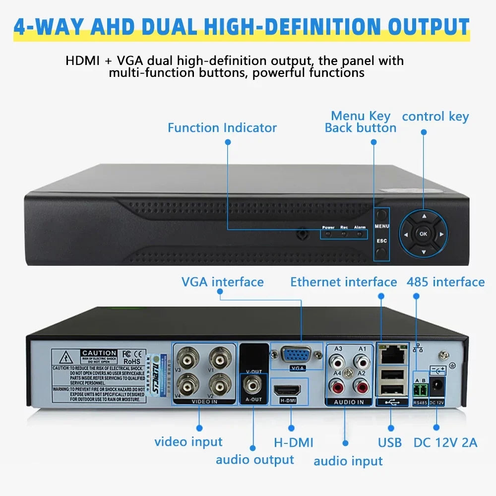 4pcs HD with Home Wireless Systems System Security 1080P Security 4CH Cameras Camera Full Wireless,DFITO