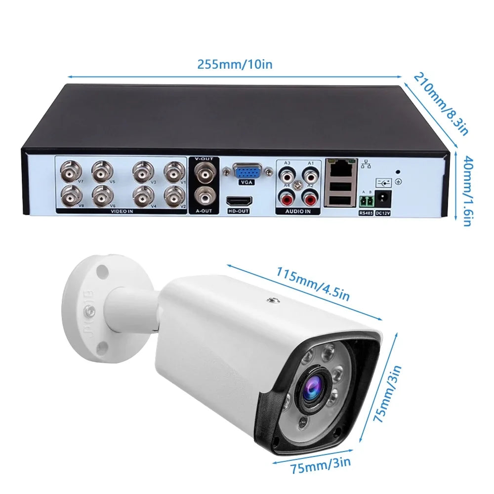 4pcs HD with Home Wireless Systems System Security 1080P Security 4CH Cameras Camera Full Wireless,DFITO