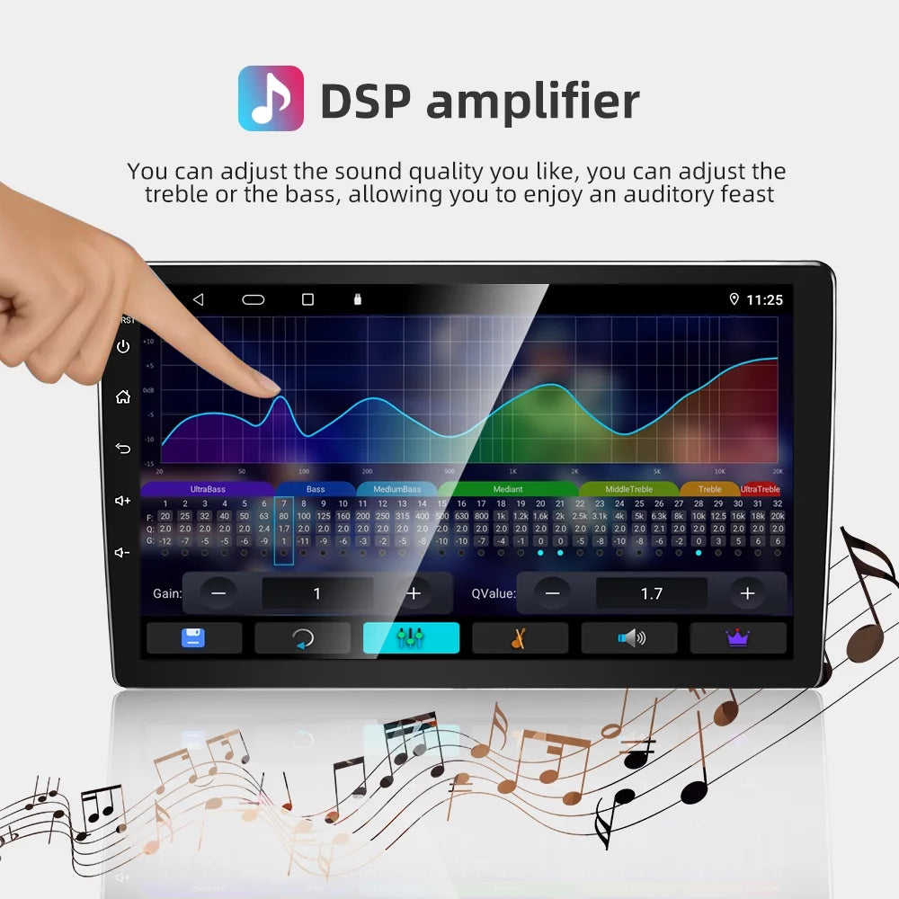 for GPS 9" Stereo Android Car Radio J10 Spare 1 2006-2013 CarPlay with 12 Camera Nissan 2+32G Qashqai