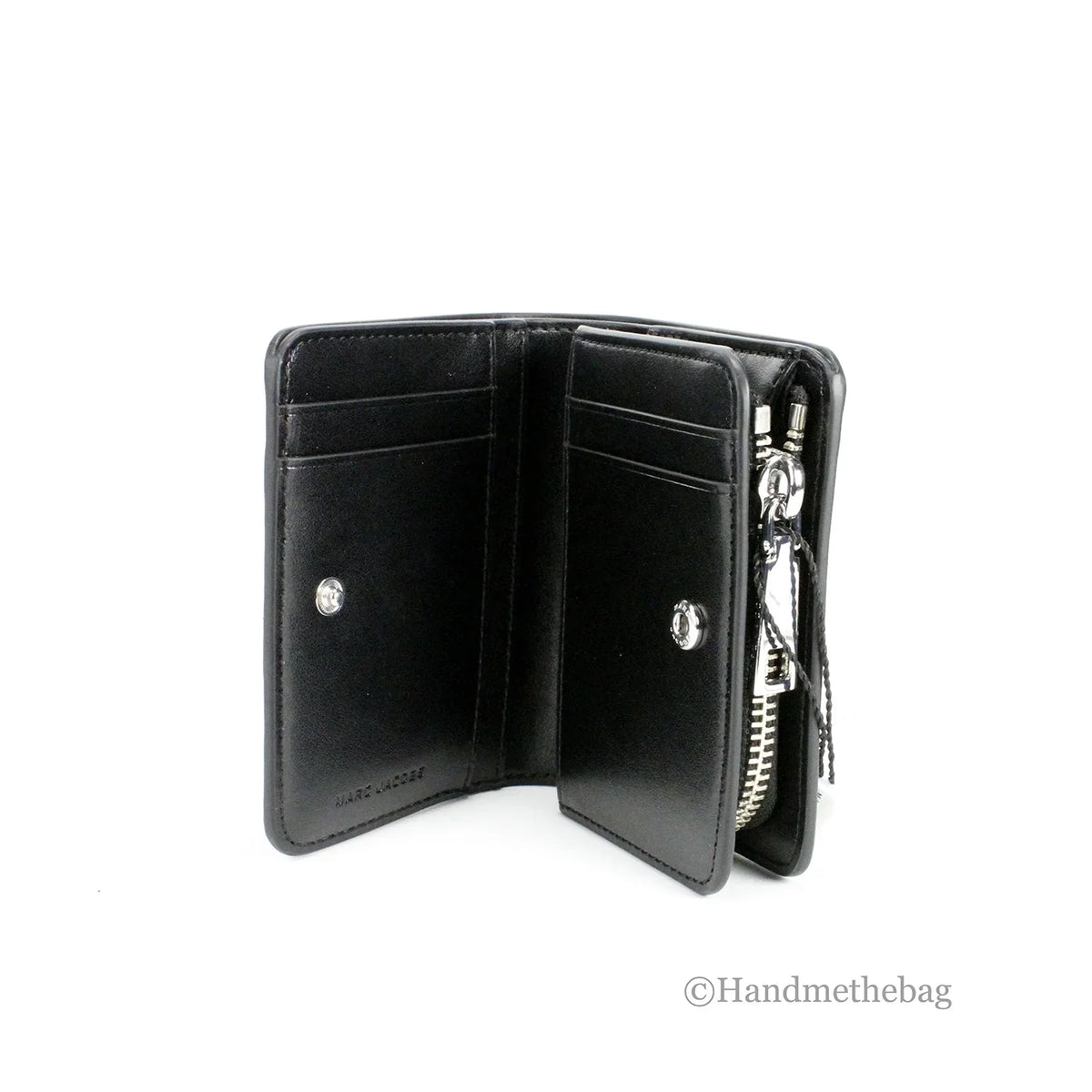 Crossgrain Pouch Card Compact Coin Mini Black Jacobs Wallet Marc Leather