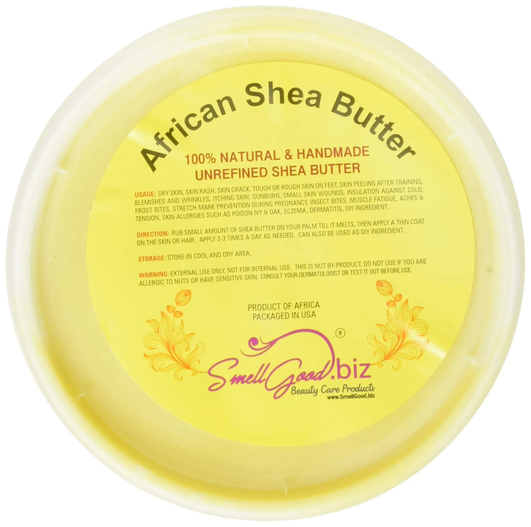 African Natural 100% Smellgood Shea Butter 32Oz