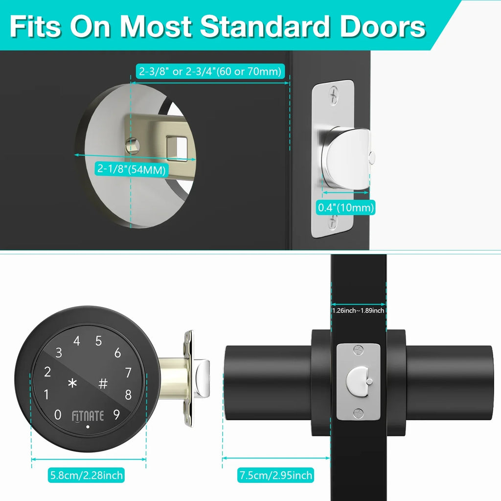 Digital Knob Smart Password Electronic App Control Keypad Door Lock Code