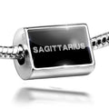 Sagittarius Black Clear Silver Neonblond 925 Cubes Sterling Charm on Bead Ice