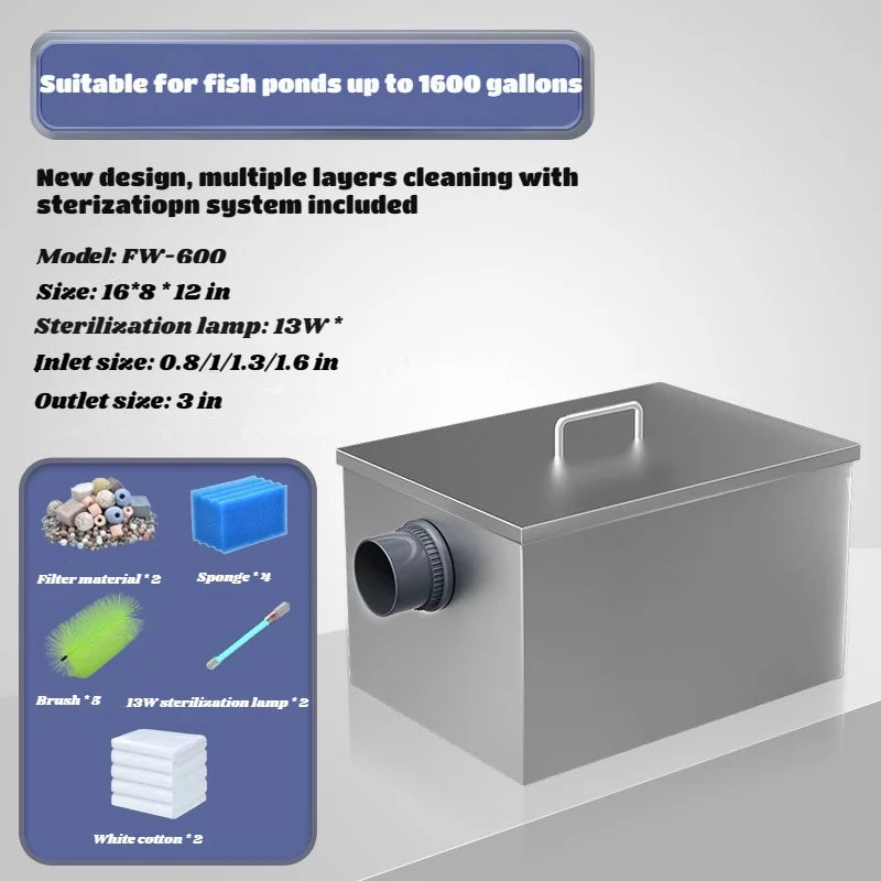 filter Koi pond Courtyard tank breeding UV disinfection