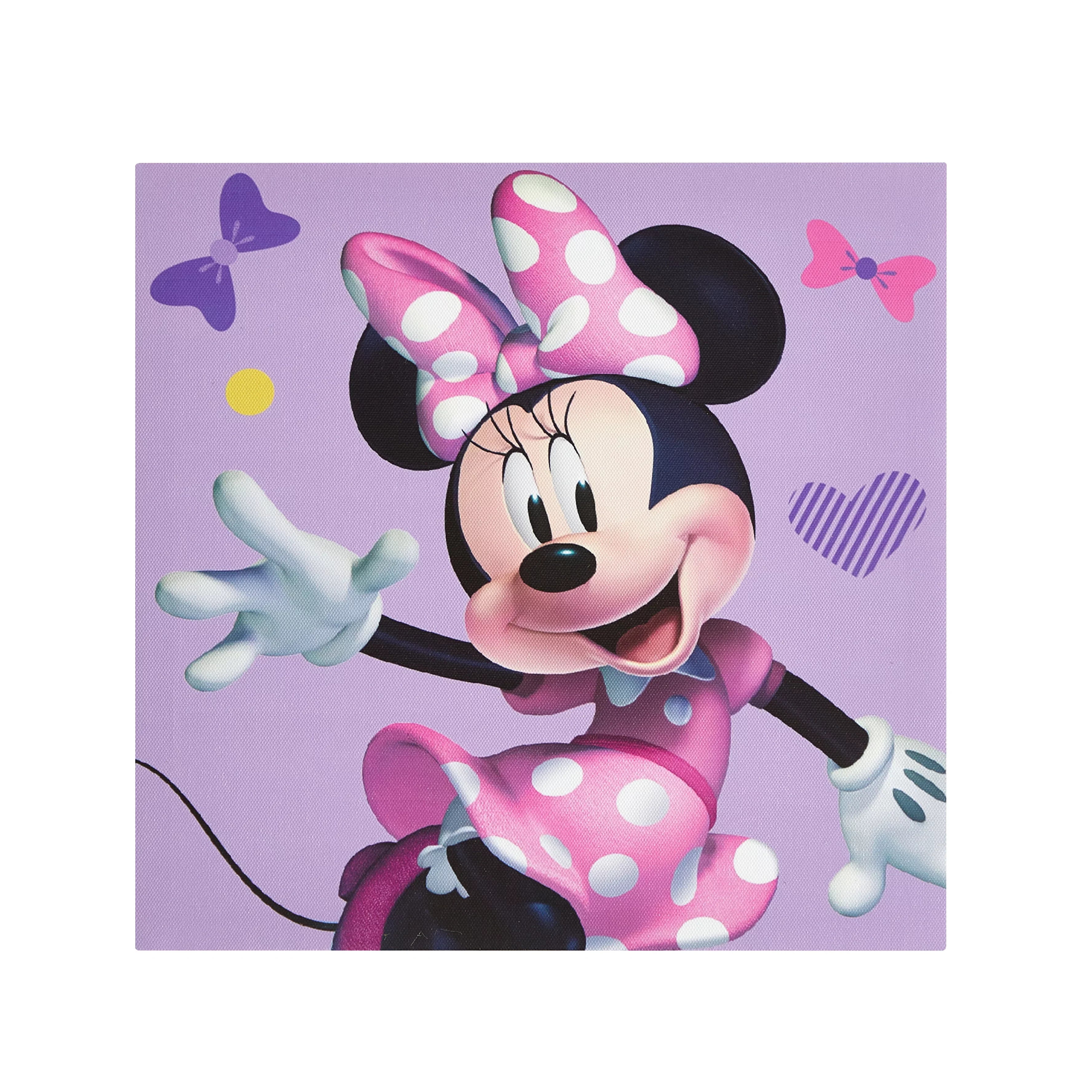 Mouse 4 Children's Wall Canvas Pink Minnie Art Pack Disney