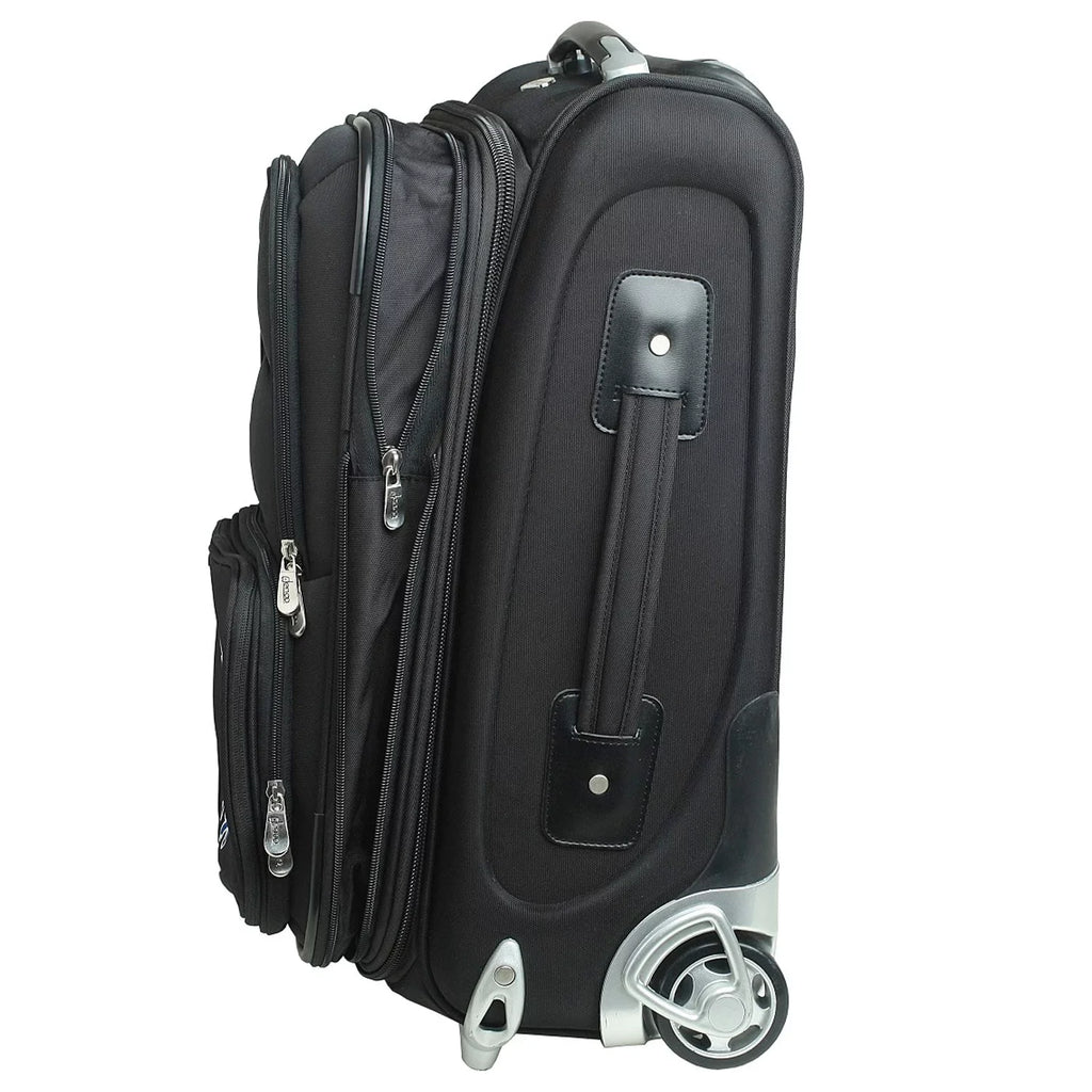 Texas Black Suitcase Longhorns Carry-On MOJO Rolling 21" Softside