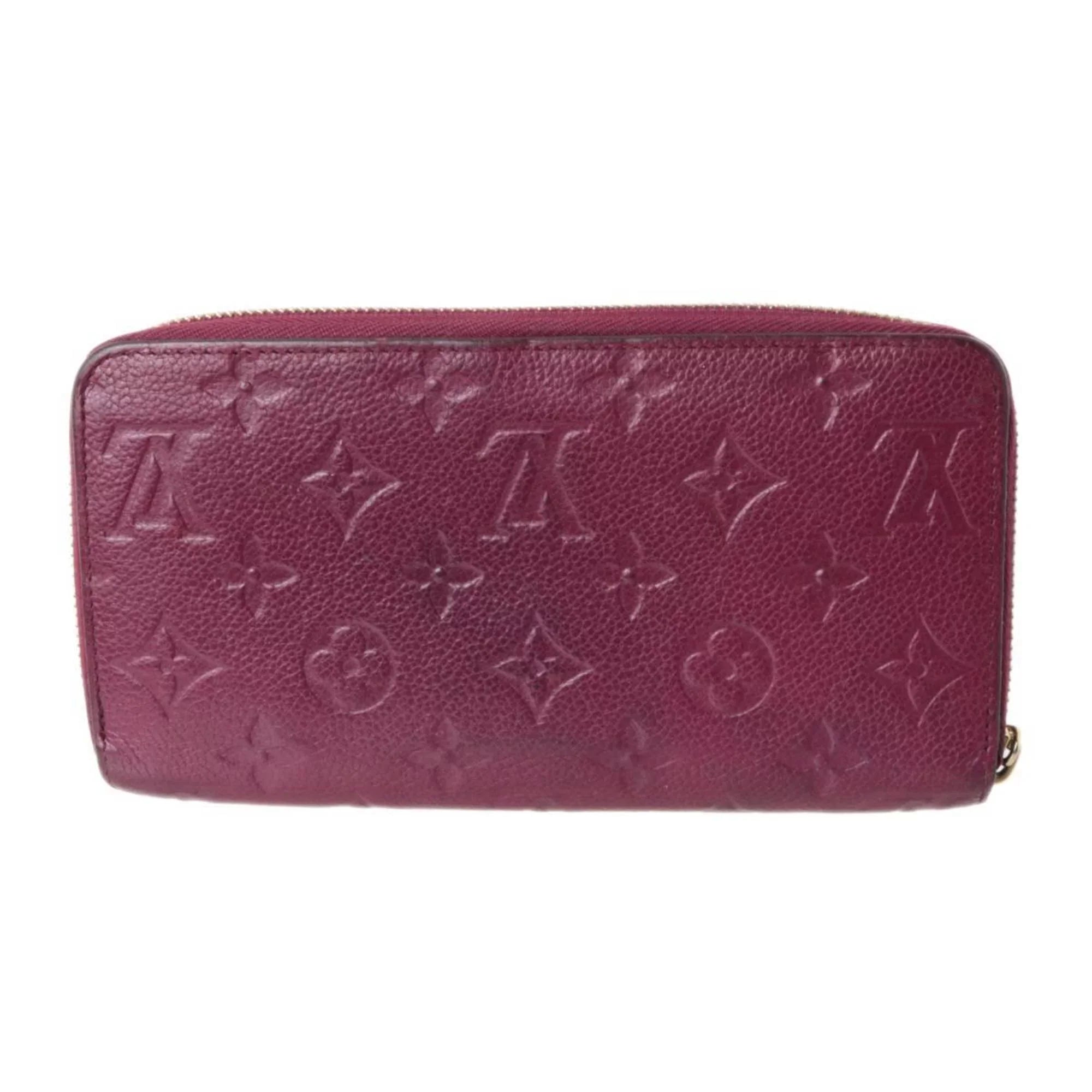 Amplant (Fair) M68571 Monogram Pre-Owned Long Cherry Zippy Berry Wallet