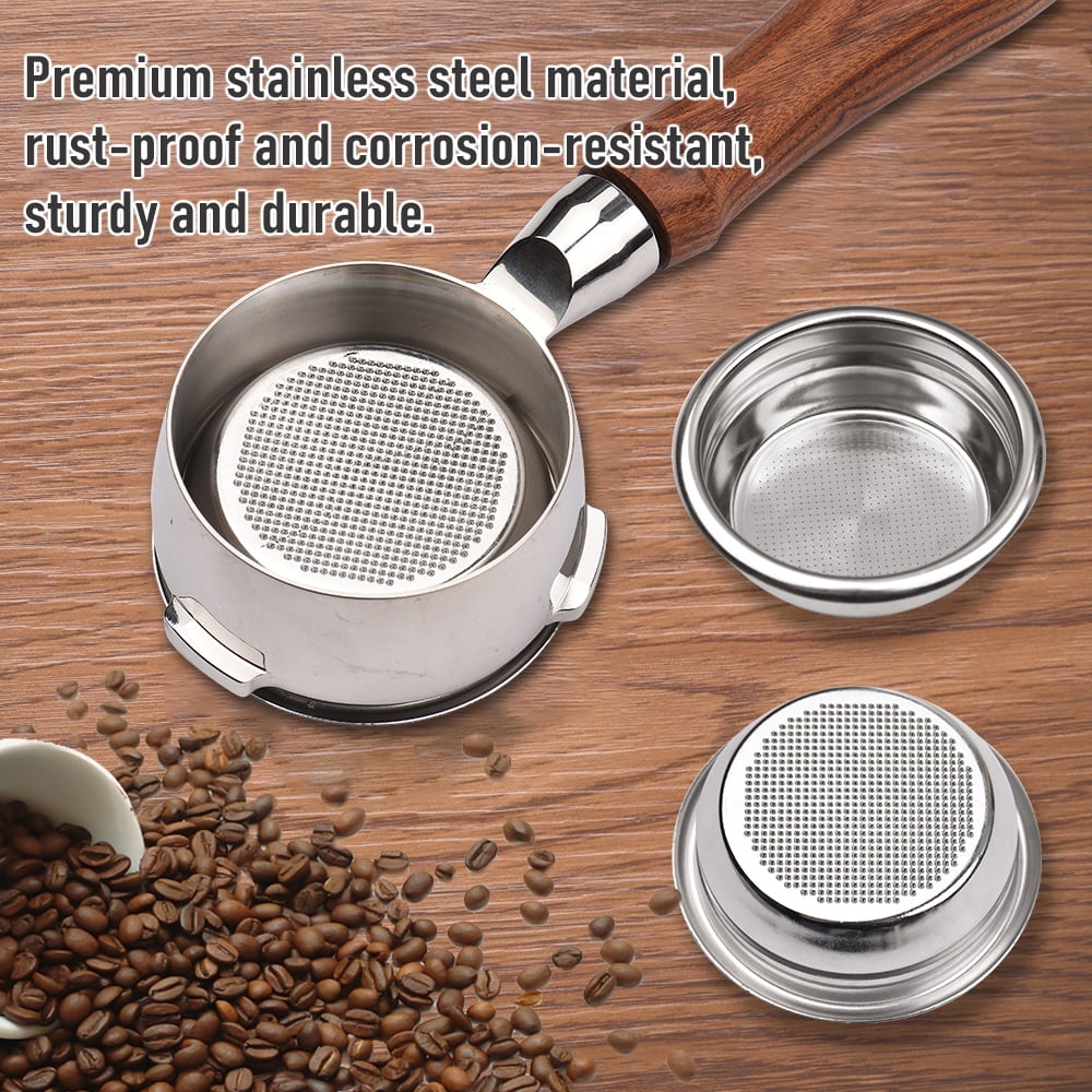 Replacement Stainless Ba102 Ears Ba101 Filter For Barsetto Naked Calphalon Wooden Coffee Portafilter 58Mm Iq 3 Bottomless Handle Cup Basket Steel Temp