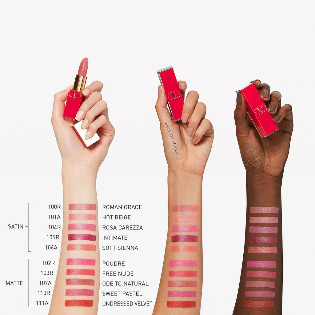 104R Refillable Pigment Lipstick nude Carezza High rose - Valentino Valentino - Rosa Rosso