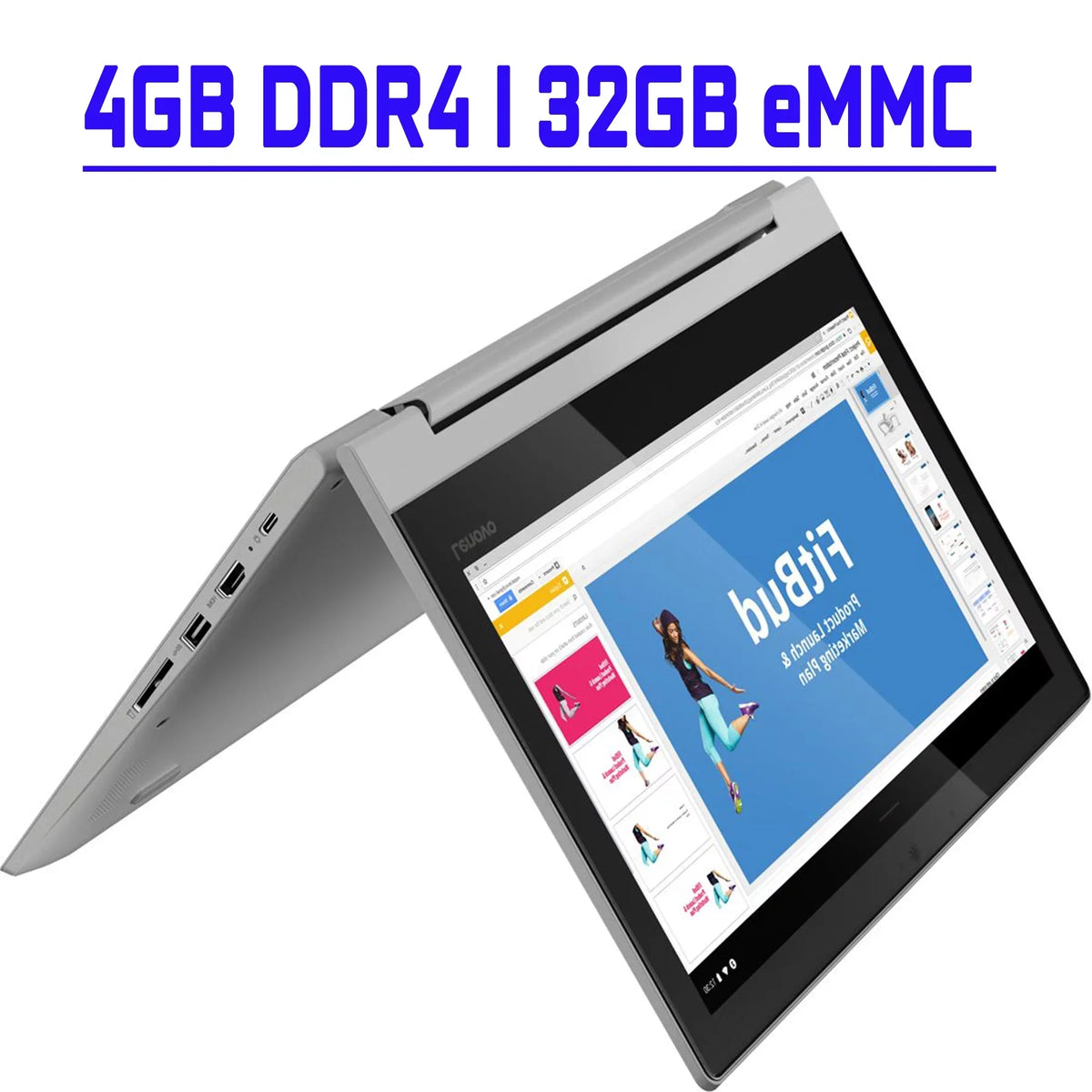 Touchscreen DDR4 MT8173C hours Dolby Premium Flex eMMC battery USB-C Up to Chromebook MediaTek 4-Core 2 32GB in Chrome 1 3 10 IPS life 11.6” OS HD Laptop 4GB HDMI