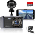 Wide Recording, Screen Angle and - - 32GB Assistance, Parking 1080P WDR Parking FHD - Front Detection, inch 170° 4 - Motion Card With ABASK Rear Monitor, G-Sensor, Loop Reverse Q40S Dashcam