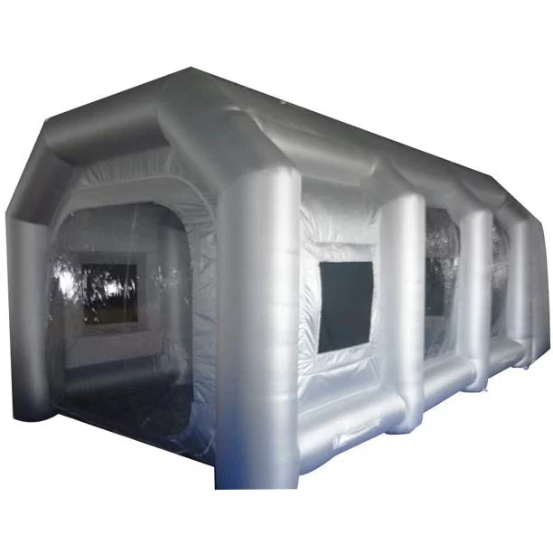 INTBUYING Cabin 2 with 19.6*9.8*8.2ft Spray Inflatable Portable Booth Tent Blowers Car Paint Painting External