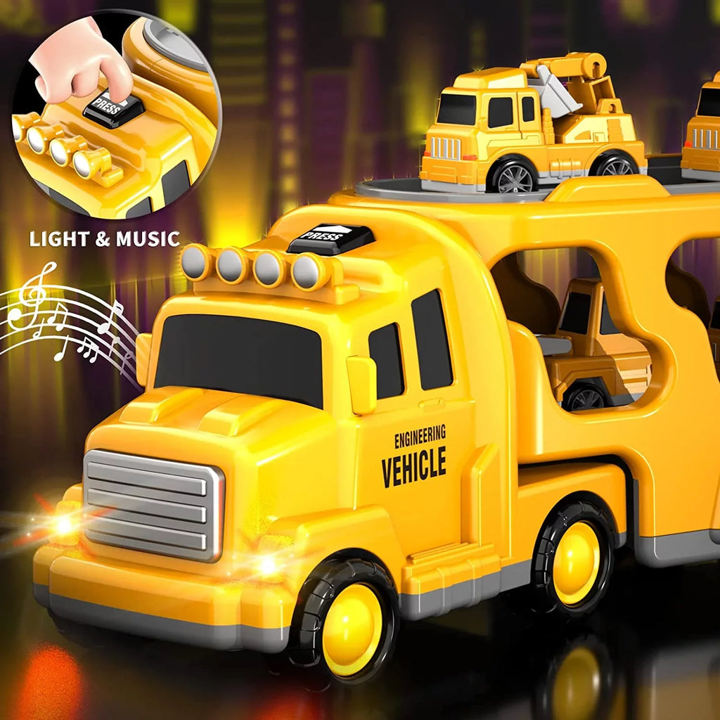 Girls Age for Birthday Toddler Old 5-in-1 Car Boys Toy Truck for Toddlers 1-3 PayUSD Friction Construction 5 Christmas Gifts for Power Truck Carrier 4 3-5 Toys 3-9 Year Toys for Vehicle 3 Kids 6