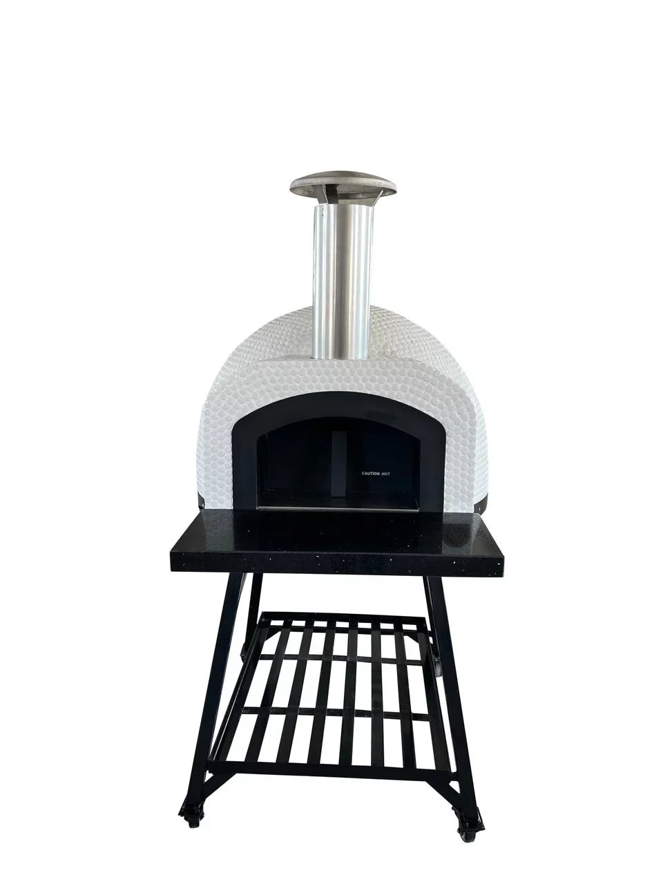 Tiles / Cement Penny with Fired Tiled Oven Clay Pizza exterior / OP81 Circle Ovens - Mosaic Wood Pizza White