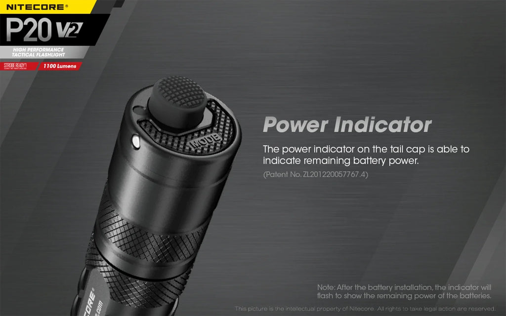Nitecore Charger Lumens - - CREE XP-L2 LED 1100 V2 Tactical Battery, UI1 Flashlight w/NL183 P20 +Free Eco-Sensa Cord V6 USB Combo:
