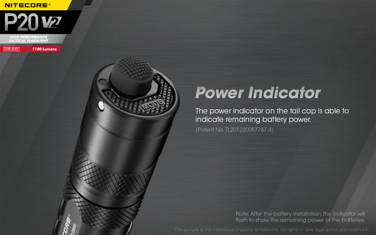 Nitecore Charger Lumens - - CREE XP-L2 LED 1100 V2 Tactical Battery, UI1 Flashlight w/NL183 P20 +Free Eco-Sensa Cord V6 USB Combo: