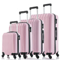 inch) Lightweight Wheels Luggage Spinner Piece Pink Suitcase (16/20/24/28 5 Hardshell Set Sets ABS