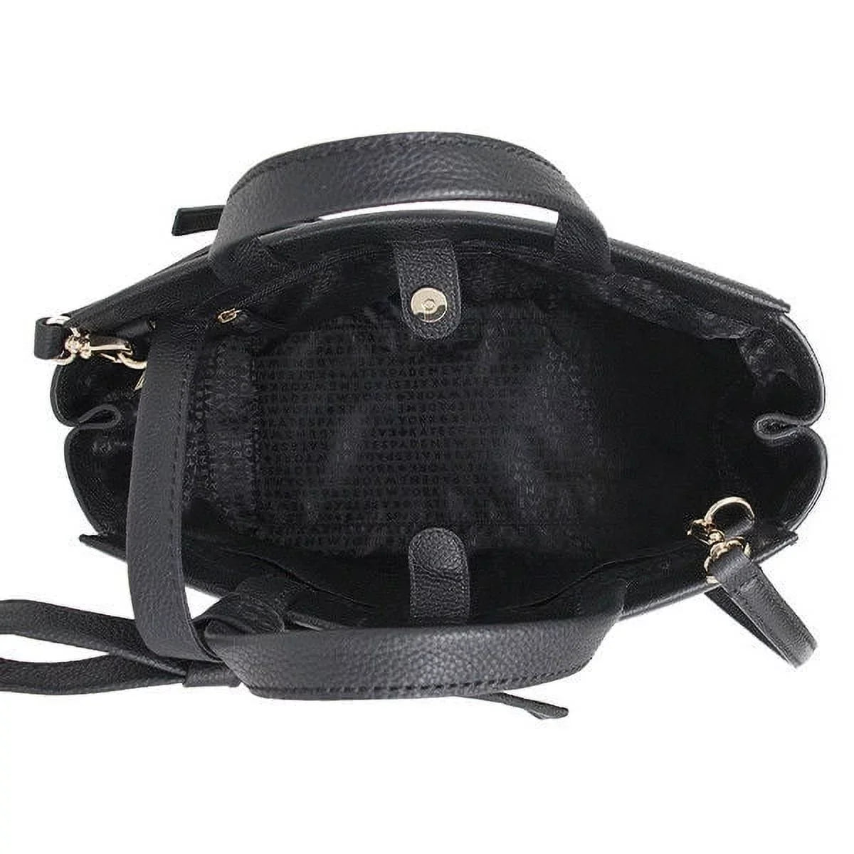 Black Leather Kate Handbag Bag Spade Lowell Lane (Wkru5161) Cordelia