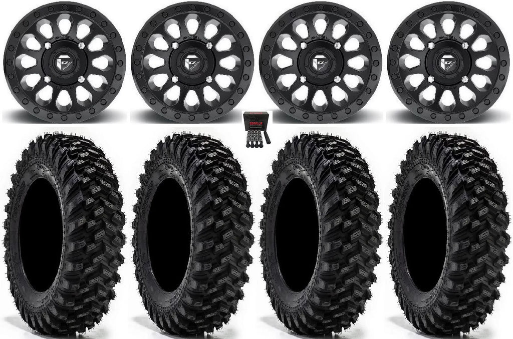 Pro 30" FXT Kawasaki XT Black Wheels 14" Tires Fuel Mule Vector Warrior