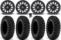 Pro 30" FXT Kawasaki XT Black Wheels 14" Tires Fuel Mule Vector Warrior