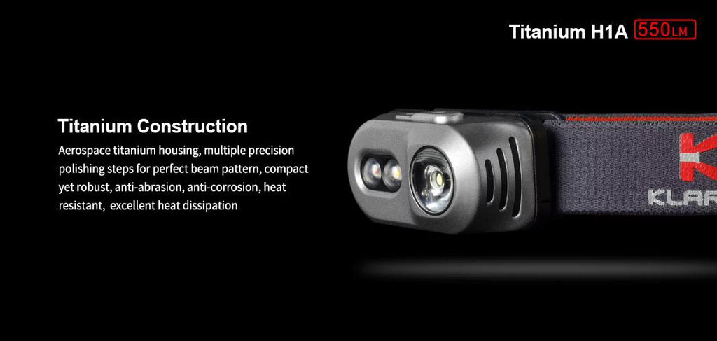 '-550 H1A -CREE Included XP-L Headlamp Lumens Klarus -Battery Rechargeable LED V6
