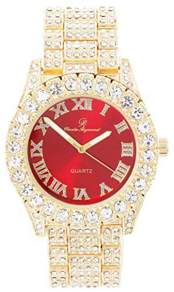 Flaunt Watch and Queen Hip Out - Couples ST10325/ST10364 On to Power King Bling'ed Dance Off Floor for Hop The Set (ST10327GldRed) His&Hers and Perfect