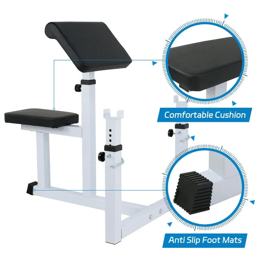 Adjustable for Strength Bench Curl Arm Muscle Weight Training